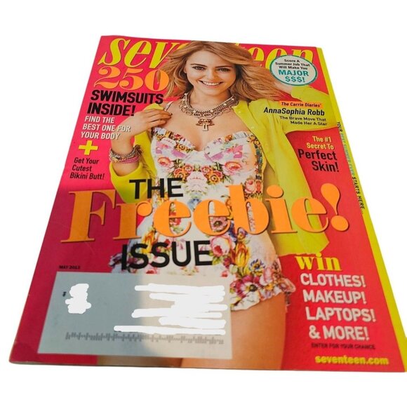 Seventeen Magazine May 2013 Anna Sophia Robb Cover Carrie Diaries Freebie Issue - Picture 1 of 6
